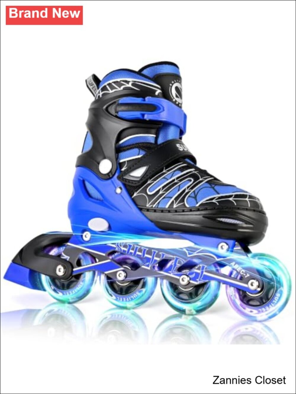 ✨ Adjustable Kids Inline Skates Girls Boys Light-Up Wheels ABEC-7 Unisex